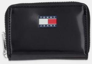 Peňaženka Tommy Jeans dámska, čierna farba, AW0AW18089
