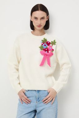 Sveter s prímesou vlny Medicine béžová farba