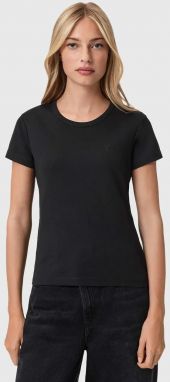 Bavlnené tričko AllSaints dámske, čierna farba, W285JC
