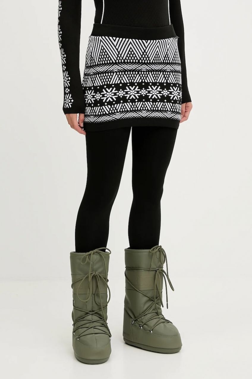 Športové legíny Newland LADY SKIRT LEGGINGS čierna farba, vzorované, N46722.108