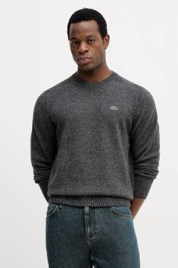 Sveter s prímesou vlny Lacoste šedá farba, AH5173