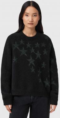 Sveter s prímesou vlny AllSaints čierna farba, W089KD