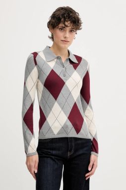 Bavlnený sveter Tommy Hilfiger šedá farba, ľahký, WW0WW48393