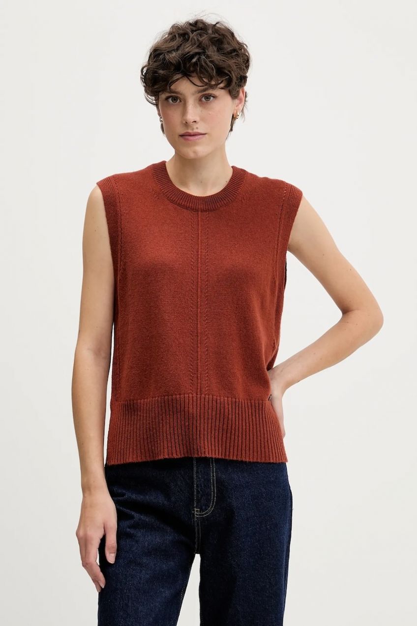 Vesta s prímesou vlny Pedro del Hierro oranžová farba, 5502016