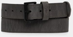 Kožený opasok AllSaints šedá farba, 29AS400404