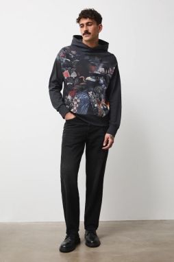 Bavlnená mikina Medicine šedá farba, s kapucňou, s potlačou