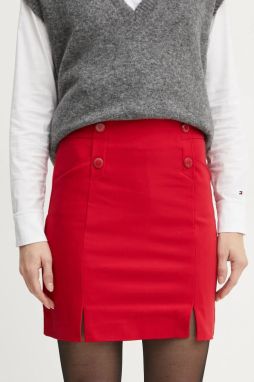 Sukňa Morgan JEON červená farba, mini, puzdrová, JEON