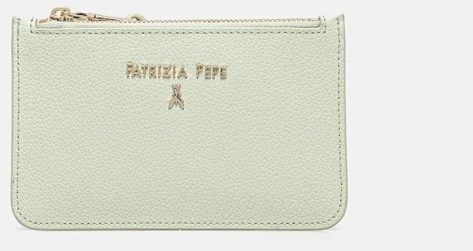 Kožená peňaženka Patrizia Pepe dámska, zelená farba, 8Q0026 L001