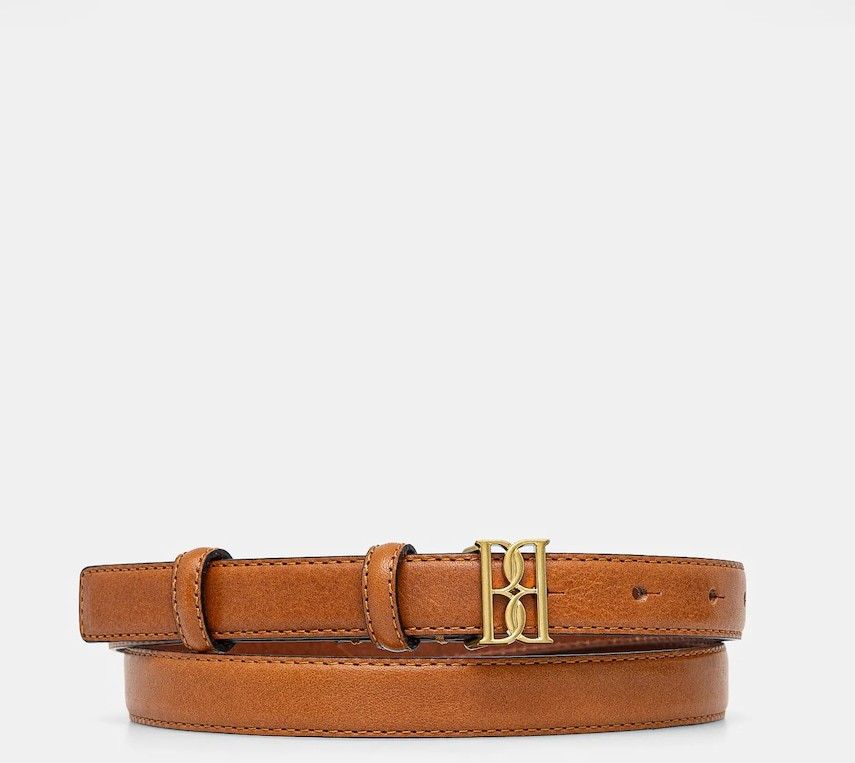 Kožený opasok By Malene Birger MARLOS dámsky, hnedá farba, 103205