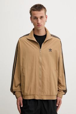 Mikina adidas Originals Firebird Tt pánska, béžová farba, s nášivkou, JY1333