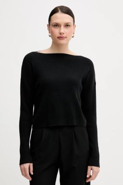 Sveter s prímesou vlny Sisley čierna farba, 1KHTL106J