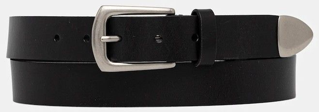 Kožený opasok AllSaints čierna farba, AS400405