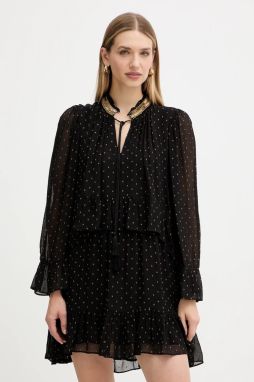 Šaty Twinset čierna farba, mini, áčkový strih, 252TS2281