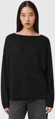 Sveter AllSaints čierna farba, ľahký, W012JZ