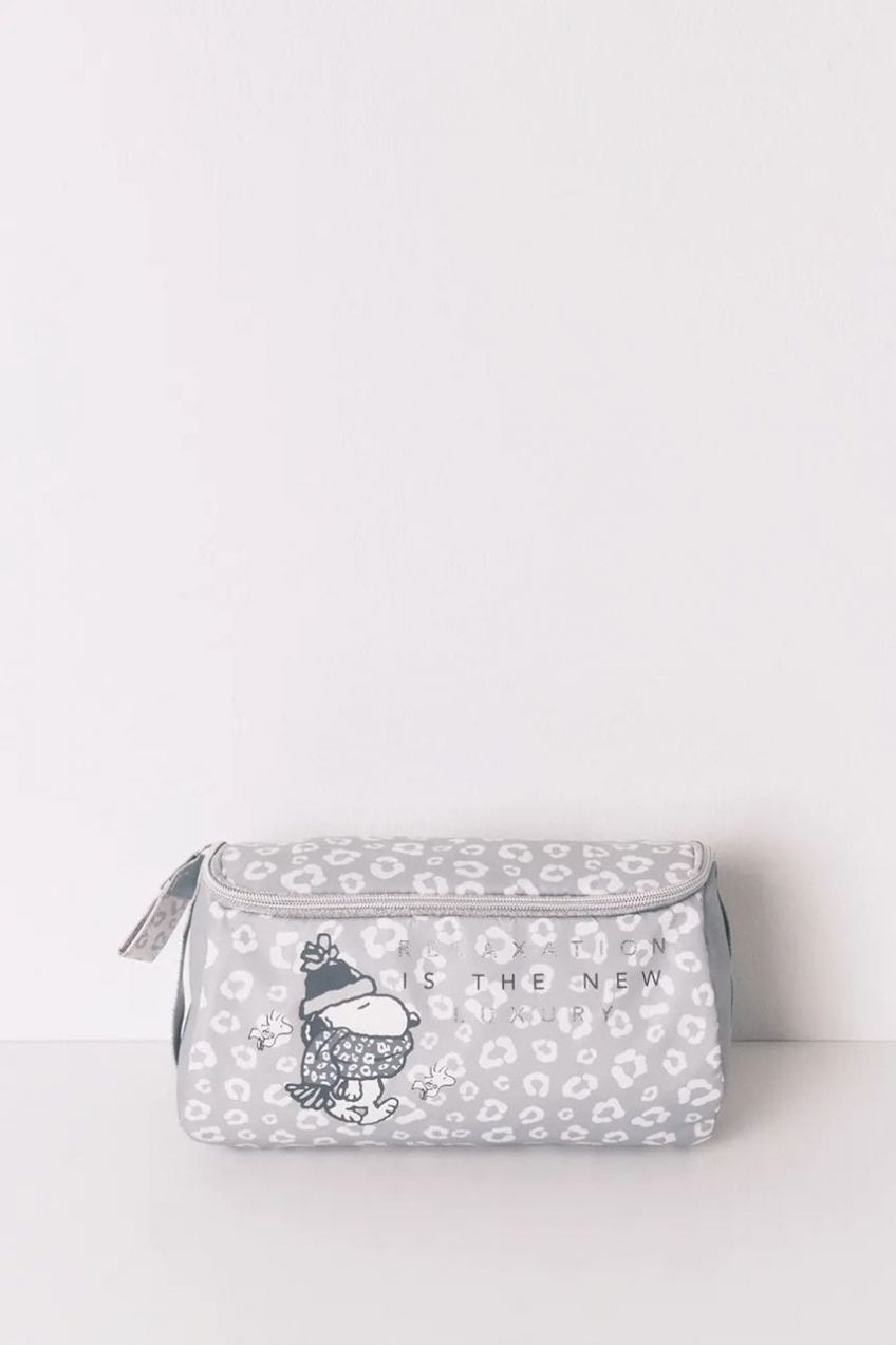 Cestovná kozmetická taštička women'secret SNOOPY šedá farba, 4842023