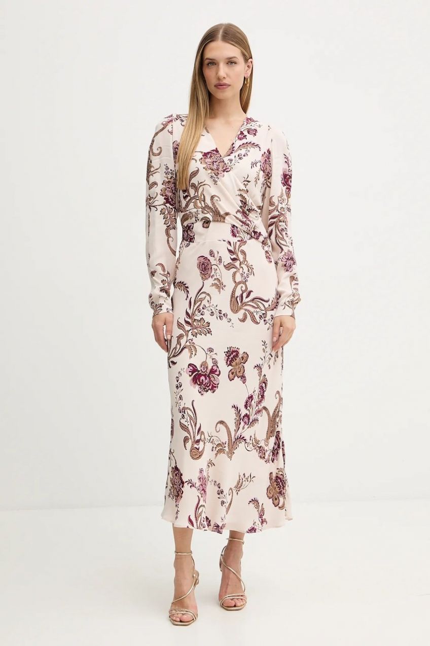 Šaty Marciano Guess DENISE béžová farba, maxi, áčkový strih, 5BGK32 7352A