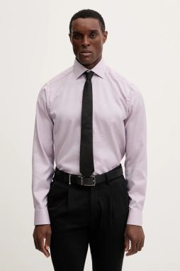 Bavlnená košeľa Eton fialová farba, regular, 100014410