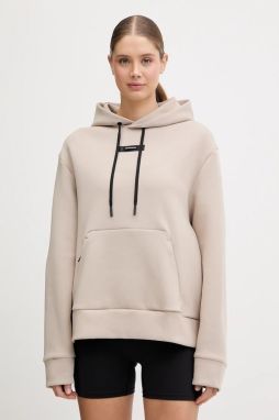 Tréningová mikina ON Focus Tech béžová farba, s kapucňou, jednofarebná, 1WF30360603