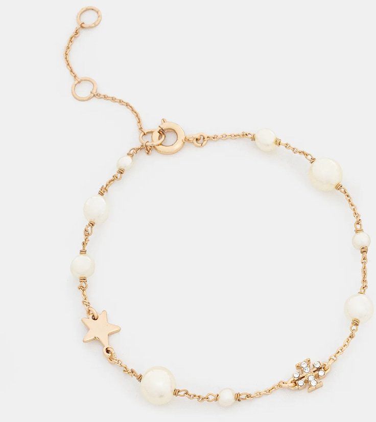 Pozlátený náramok Tory Burch Delicate Kira Pearl 163697-749