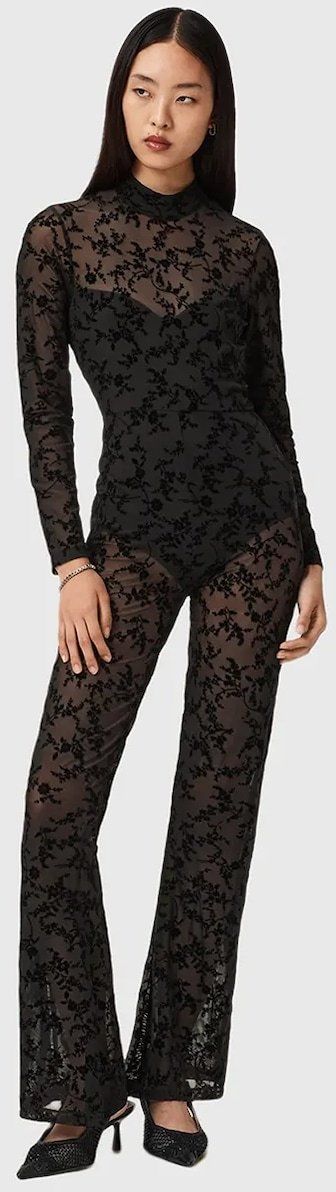 Overal AllSaints čierna farba, W052TD