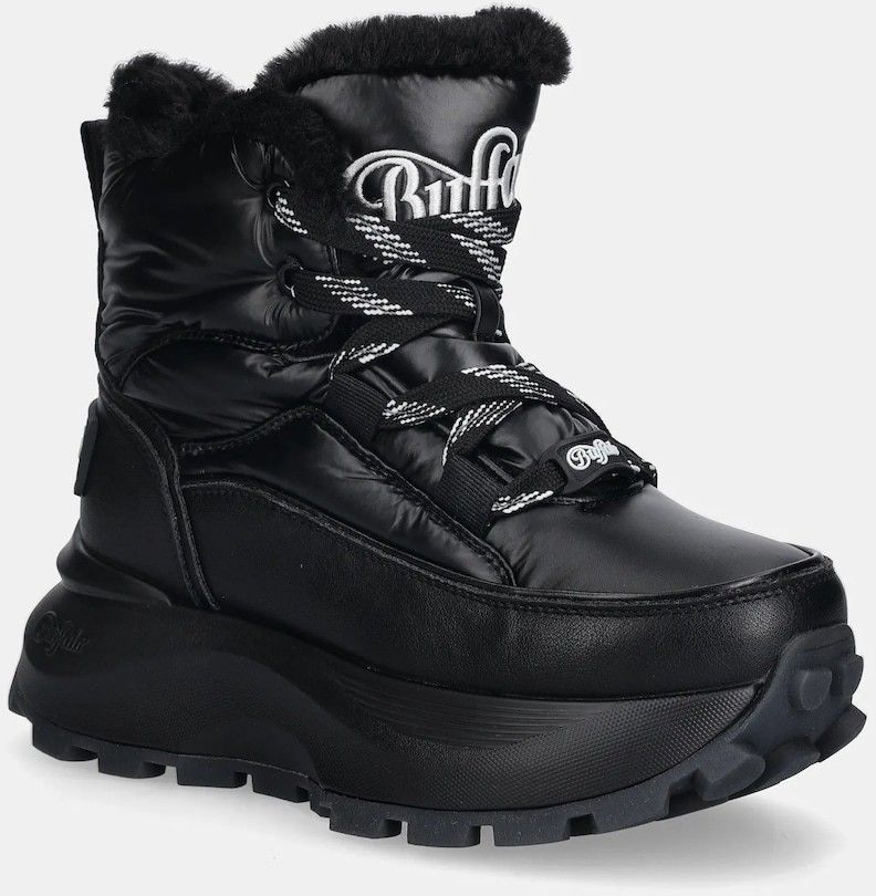 Snehule Buffalo Manhatten Lace Up Puffed čierna farba, 1622621-BLK