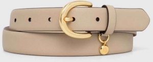 Kožený opasok Lauren Ralph Lauren dámsky,béžová farba,412802952
