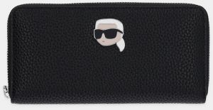 Peňaženka Karl Lagerfeld IKON dámsky, čierna farba, A1W32124