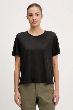 Športové tričko Fjallraven Abisko Lite čierna farba, F14600203