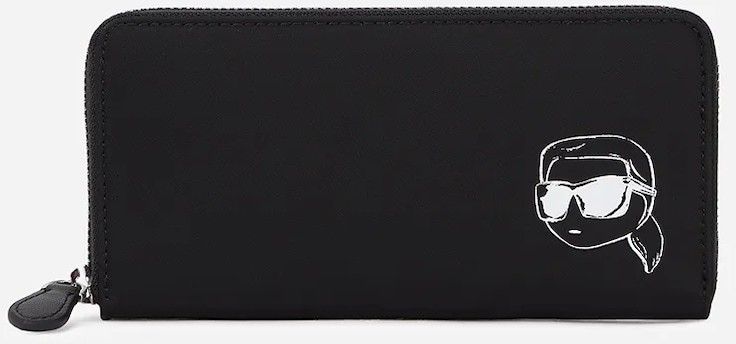 Peňaženka Karl Lagerfeld IKON dámska, čierna farba, A2W32021