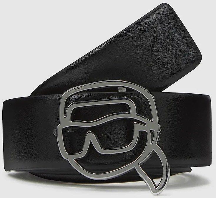 Obojstranný kožený opasok Karl Lagerfeld IKON béžová farba, A4W33048