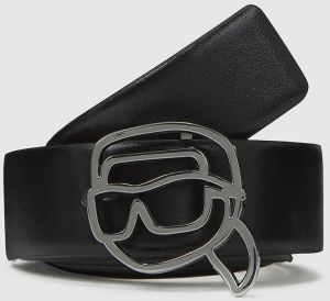 Obojstranný kožený opasok Karl Lagerfeld IKON béžová farba, A4W33048