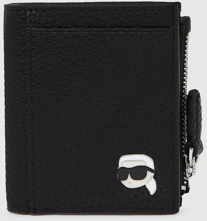 Peňaženka Karl Lagerfeld IKON dámska, čierna farba, A4W32005