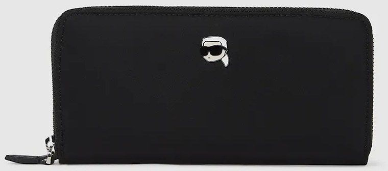 Peňaženka Karl Lagerfeld IKON dámska, čierna farba, A4W32011