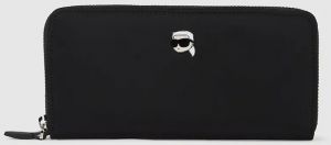 Peňaženka Karl Lagerfeld IKON dámska, čierna farba, A4W32011