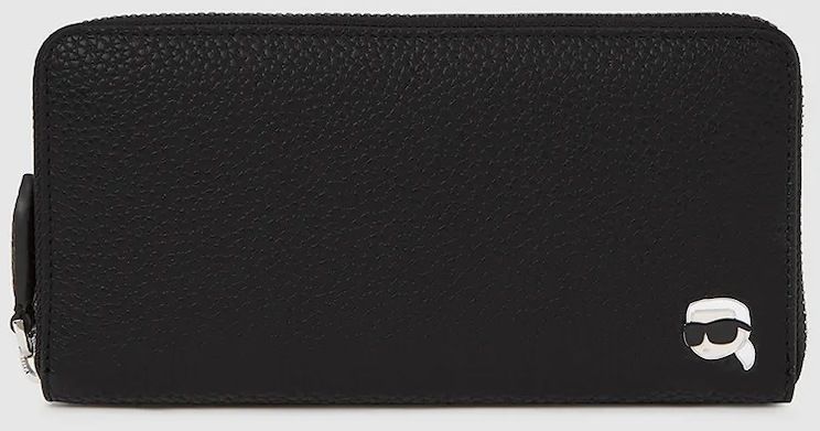 Peňaženka Karl Lagerfeld IKON dámska, čierna farba, A4W32002