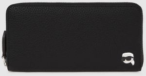 Peňaženka Karl Lagerfeld IKON dámska, čierna farba, A4W32002