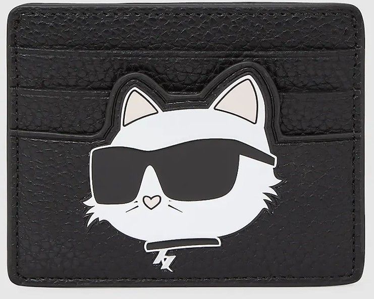 Puzdro na karty Karl Lagerfeld IKON čierna farba, A4W32080