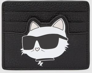 Puzdro na karty Karl Lagerfeld IKON čierna farba, A4W32080