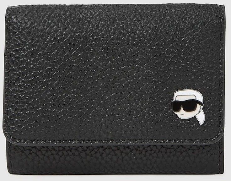 Peňaženka Karl Lagerfeld IKON dámska, čierna farba, A4W32003