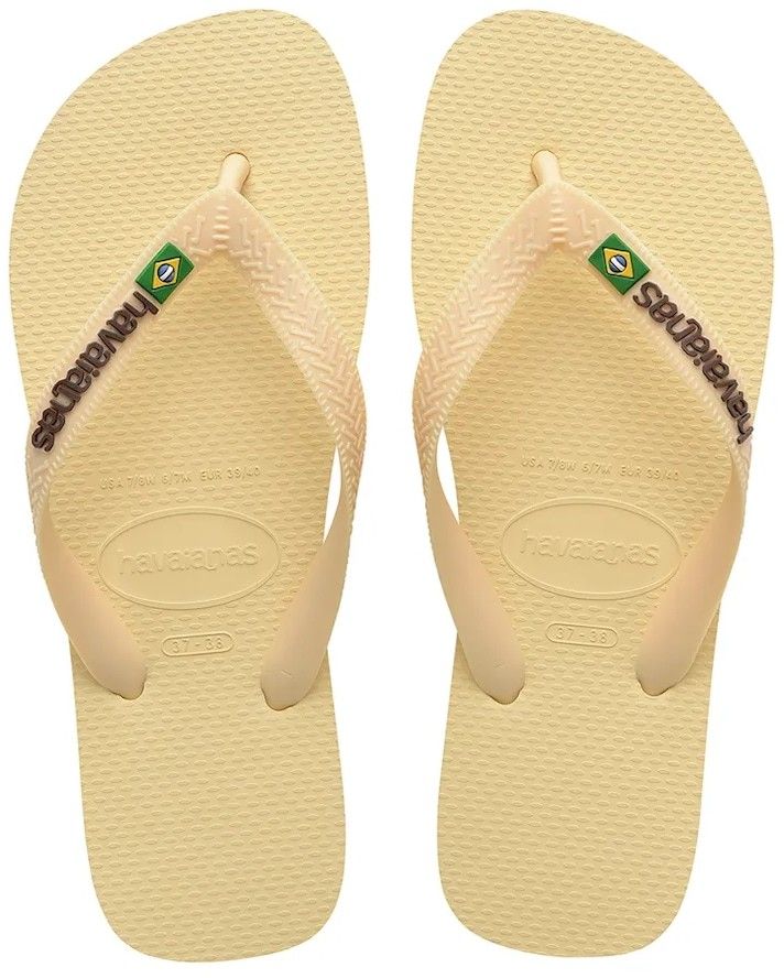 Šľapky Havaianas BRASIL LOGO žltá farba, 4110850.9256
