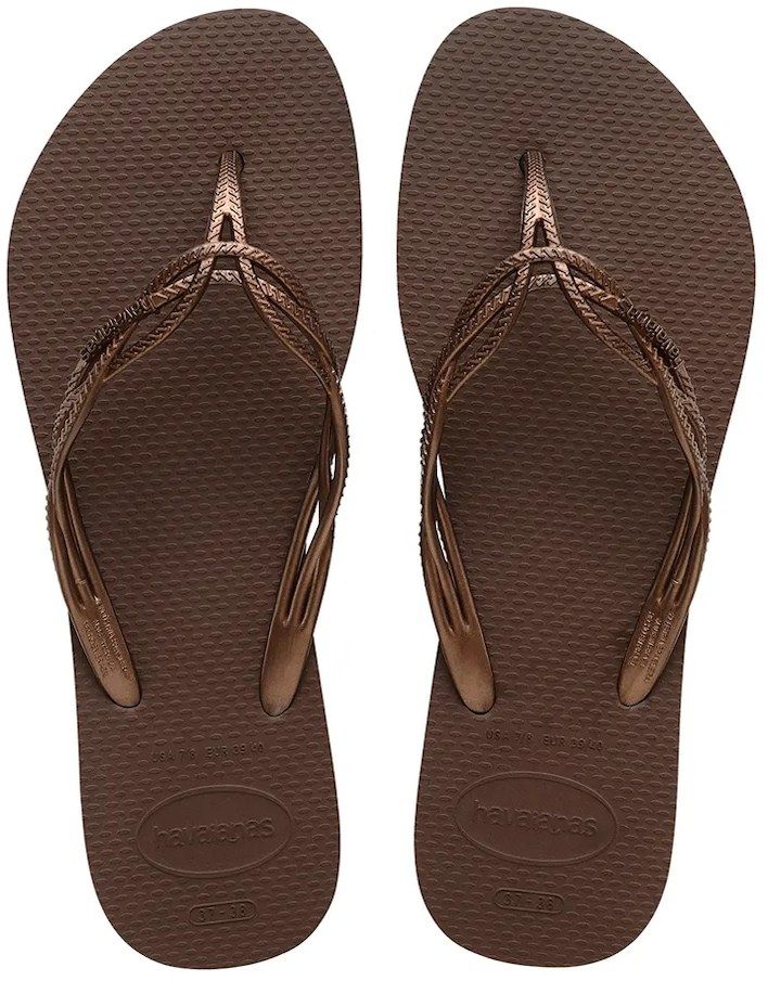 Šľapky Havaianas FLASH SWEET hnedá farba, 4123225.0727
