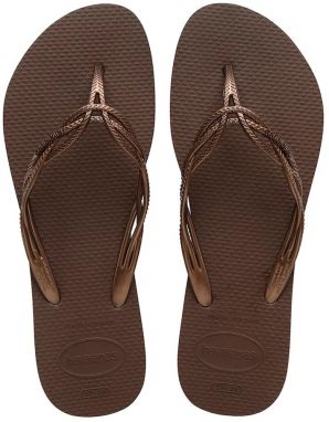 Šľapky Havaianas FLASH SWEET hnedá farba, 4123225.0727