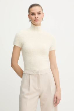 Sveter s prímesou alpaky Marciano Guess AGNES béžová farba, s polorolákom, 5BGR10 5794Z