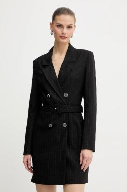 Šaty Guess ZANITA čierna farba, mini, rovný strih, W5BK54 W2422