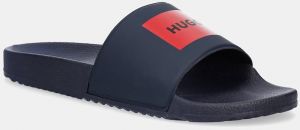 Šľapky HUGO Timein pánske, tmavomodrá farba, 50548061