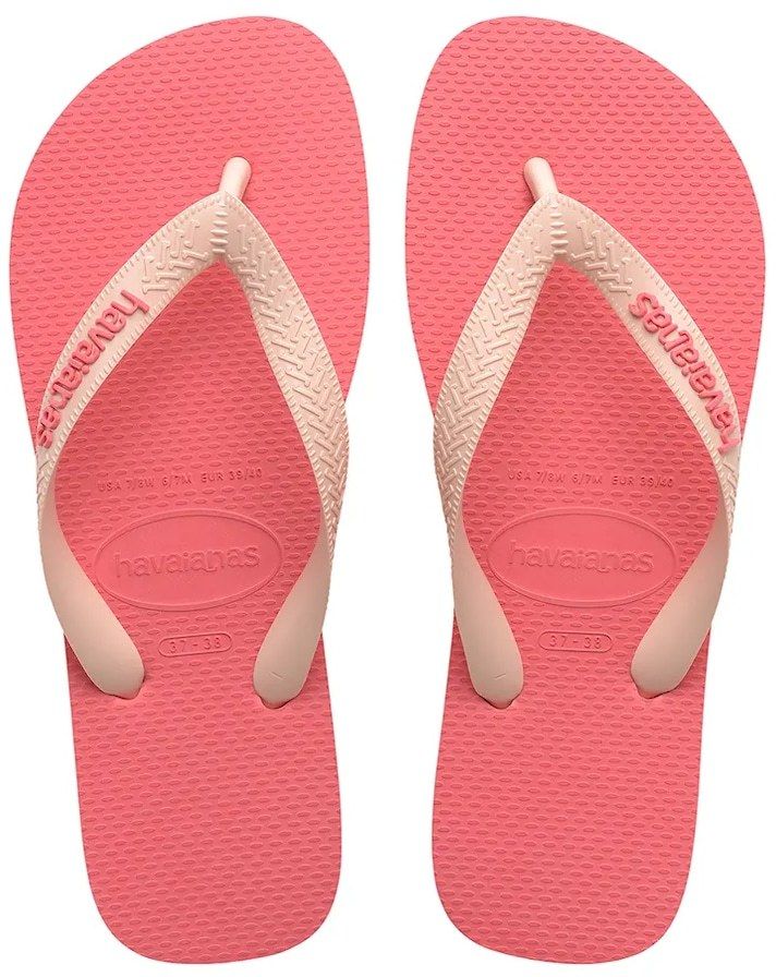 Šľapky Havaianas TOP LOGO POP UP ružová farba, 4147522.7600