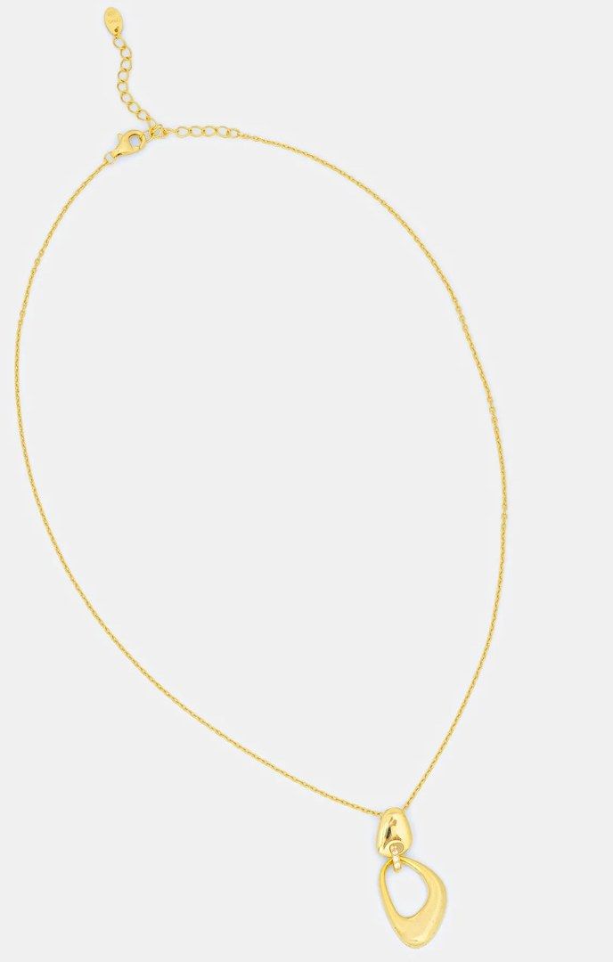 Strieborný pozlátený náhrdelník Answear.LAB
