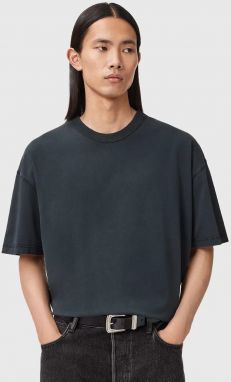 Bavlnené tričko AllSaints pánske, čierna farba, jednofarebné, M011JD