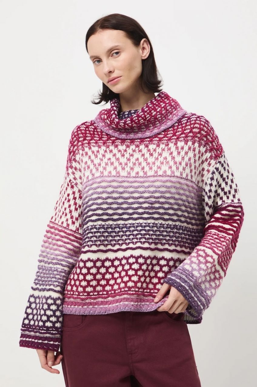 Sveter s prímesou vlny Medicine viac farieb, teplé, s rolákom
