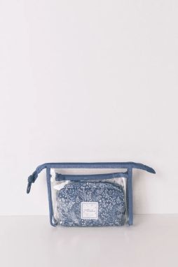 Sada kozmetických tašiek women'secret 3-pak modrá farba, 4842019